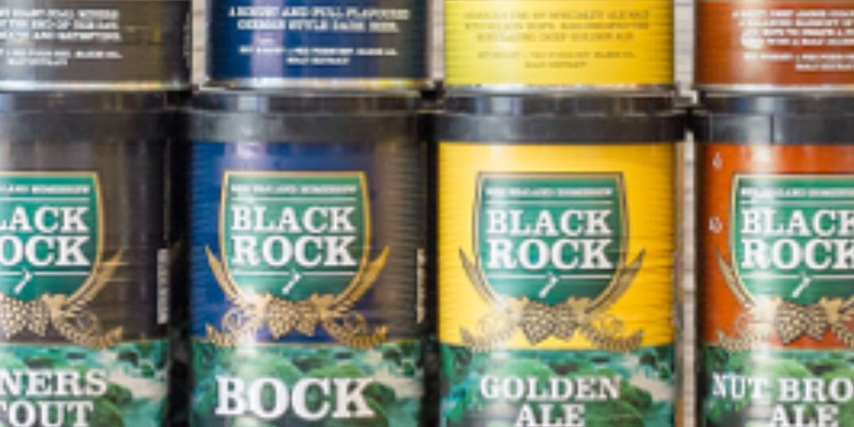 Black Rock Extract Home Brewing Cans
