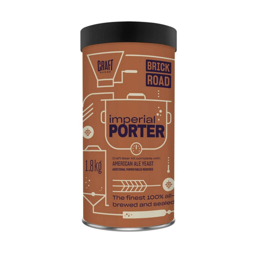 Brick Road Imperial porter extract can for home brewing - makes 21 litres of beer