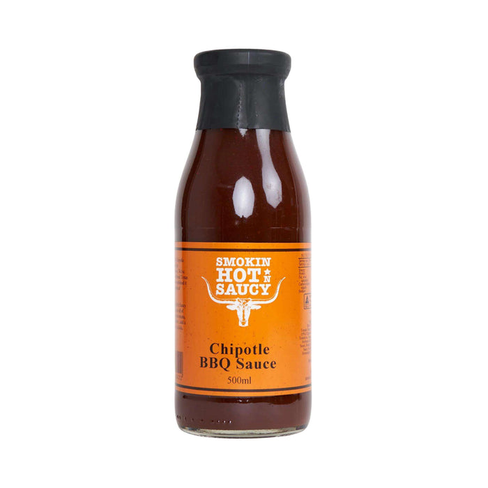 Buy the Smokin Hot 'N Saucy Chipotle BBQ Sauce online at Noble Barons