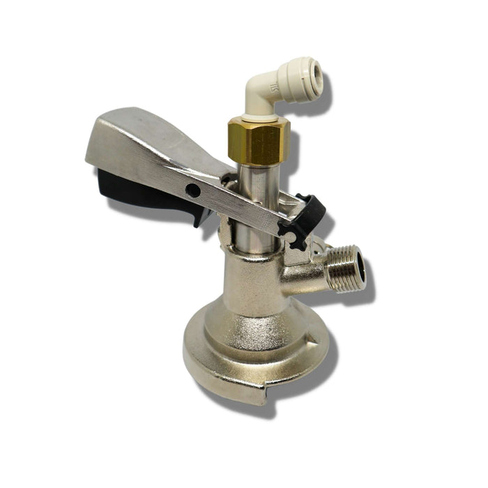 Brass Push Fit Coupler Adaptor - 360 swivel elbow (liquid)