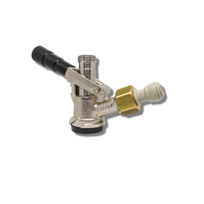 Brass Push Fit Coupler Adaptor - straight with one way valve (gas)
