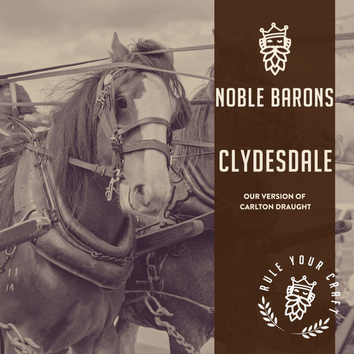 Clydesdale Home Brew Extract Can Beer Recipe Kit is our clone of Carlton Draught