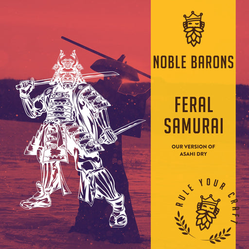 Feral Samurai Home Brew Extract Can Beer Recipe Kit is our clone of Asahi Dry
