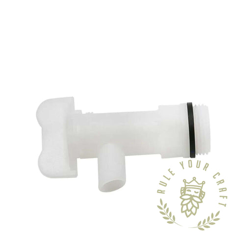 White 3/4" screw in fermenter tap for home brewing