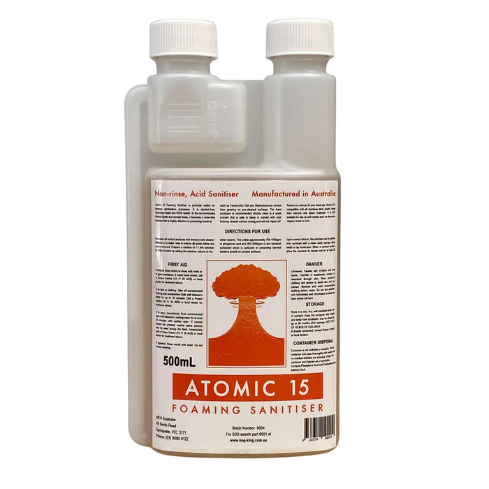 Buy Atomic 15 Foaming Sanitiser at Noble Barons