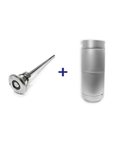20L Threaded Stainless Steel Keg with A-Type Spear