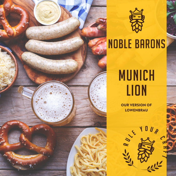 Munich Lion Home Brew Extract Can Beer Recipe Kit is our clone of Lowenbrau