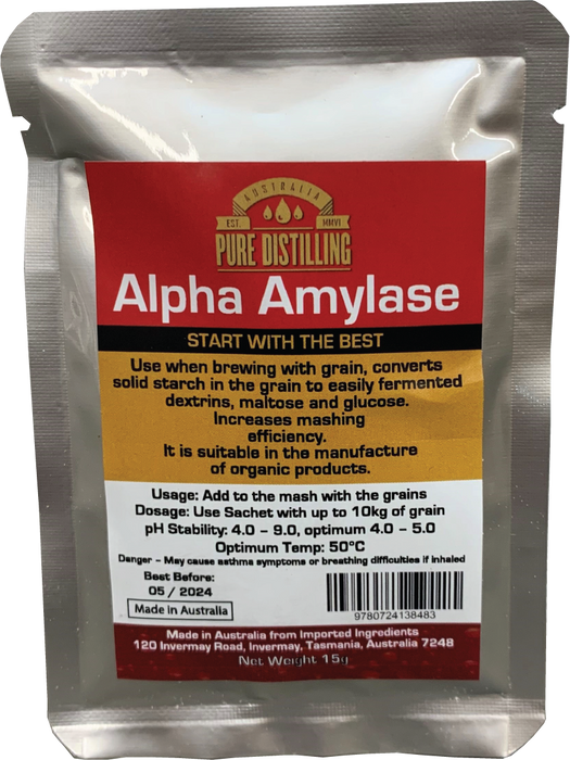 Pure Distilling Alpha Amylase Enzyme 15g