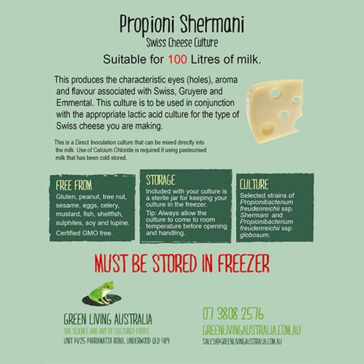 Propioni Shermanii Swiss Cheese Culture 
